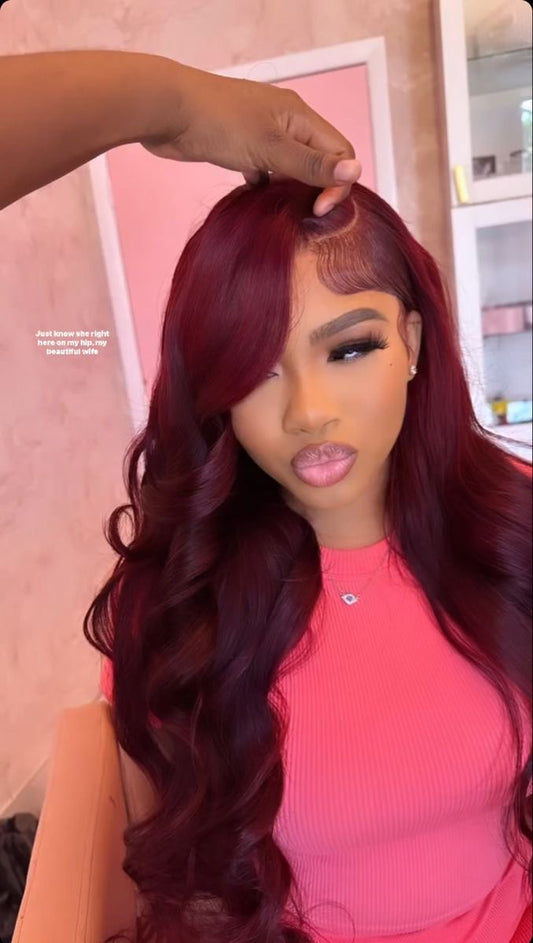 Burgundy Body Wave 5x5 HD Closure